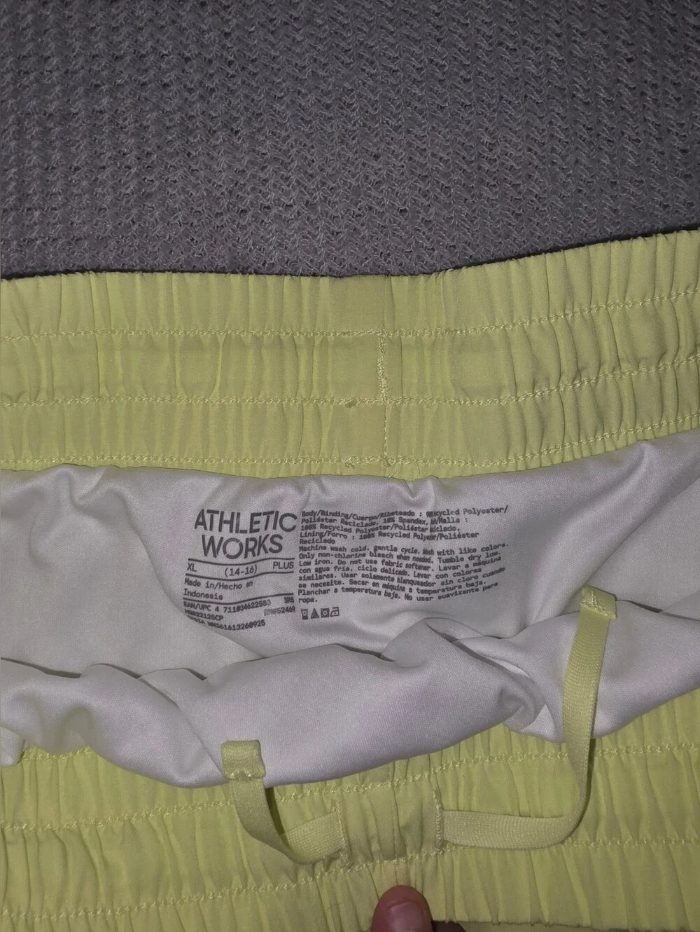 Girls Neon Yellow Elastic-Waist Active Shorts